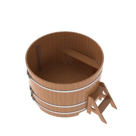 BentWood круглая из дуба (D=1,50 м.), h=1 м. Натуральная Премиум купель фото  фото - 2