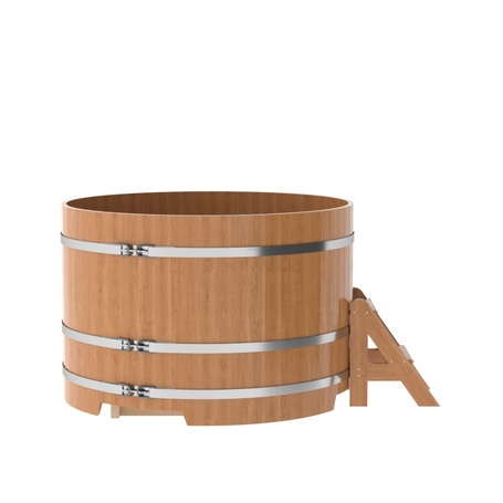 BentWood круглая из дуба (D=1,50 м.), h=1 м. Натуральная Премиум купель фото  фото - 3