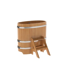 BentWood овальная из лиственницы (0,59х1,06 м.), h=1 м. Натуральная Премиум купель фото