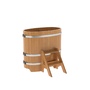 BentWood овальная из лиственницы (0,59х1,06 м.), h=1 м. Натуральная Премиум купель фото  фото - 1