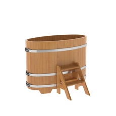 BentWood овальная из лиственницы (0,69х1,31 м.), h=1 м. Натуральная Премиум купель фото
