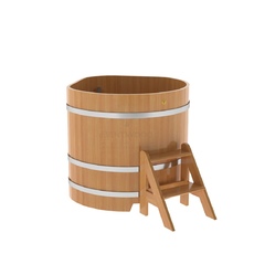 BentWood угловая из лиственницы (1,03х1,03 м.), h=1 м. Натуральная Премиум купель фото