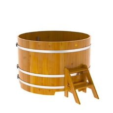 BentWood круглая из лиственницы (D=1,50 м.), h=1 м. Натуральная Рустик купель фото