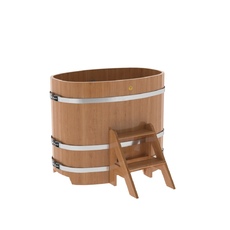 BentWood овальная из дуба (0,76х1,16 м.), h=1 м. Натуральная Премиум купель фото